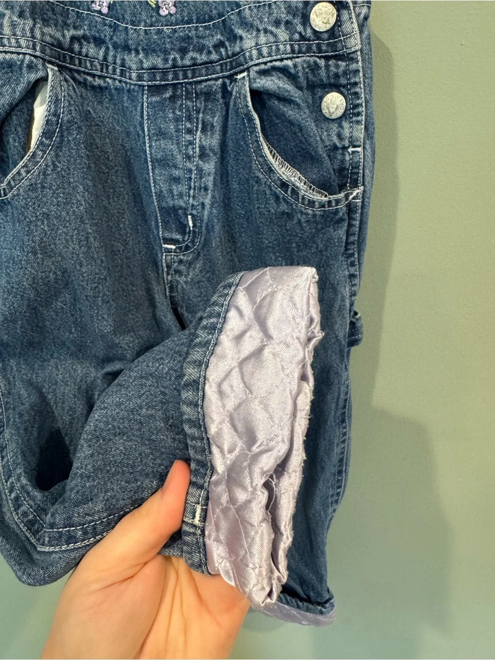 FADED GLORY authentic denim overalls
